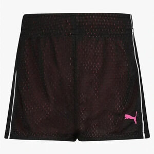PUMA Girls Active Double Mesh Short pink Black large 12 - 14 gym workout